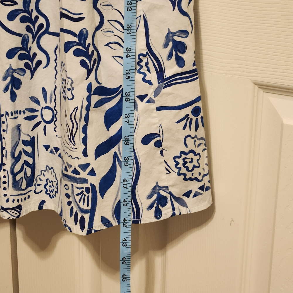 Rachel Zoe Women's White/Navy Strapless Tie Belt Maxi Dress Size 8 - Picture 6 of 12